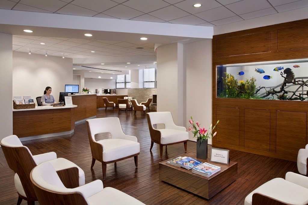 Clean professional commercial office lobby with reception desk